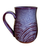 Hand-Carved Waves Mug in Purple Haze